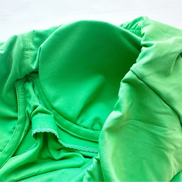 Kate Spade New Ruffle Underwire One Piece Swimsuit in Fern Moss Green NWT - Picture 9 of 16